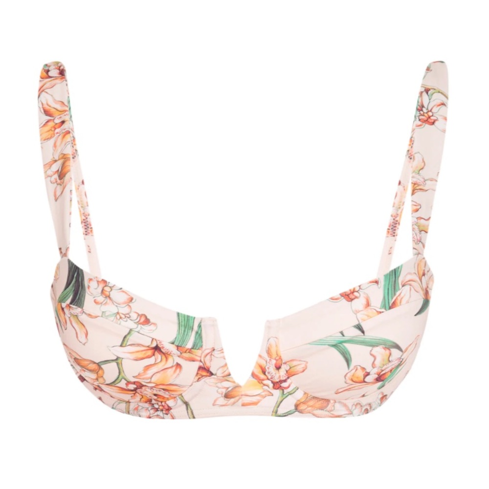 Monday Swimwear - Clovelly Top - Peach Floral
